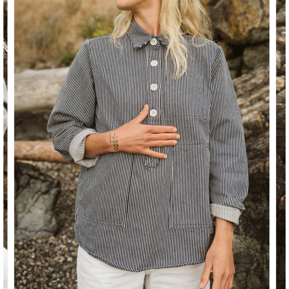 Ship Supply The Curtis Top Hickory Stripe L NWOT